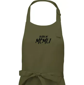 Kuchyňská zástěra Born in - Římské číslo 1951 - Dámská zástěra na vaření - Univerzální velikost ( Khaki )
