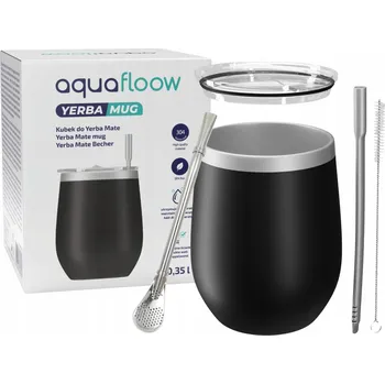 Termohrnek Aquafloow Termohrnek pro Yerba Mate 355 ml s dvěma brčky a čističem