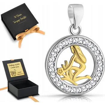 Přívěsek Přívěsek znamení zvěrokruhu PANNA pozlacený, znamení na řetízek, stříbro 925