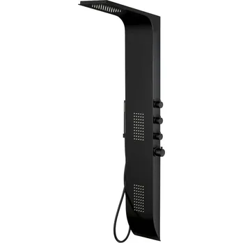 Aplomo Thermo sprchový masážní panel termostatický, černý, A-777T_BLACK