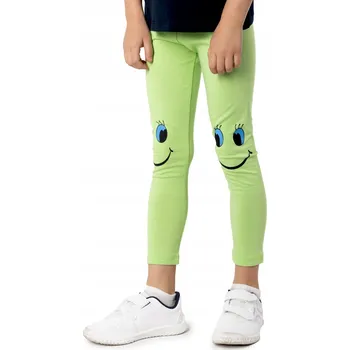 Dívčí legíny Dívčí legíny dlouhé 7/8 s úsměvem zelené 98-104 YOCLUB