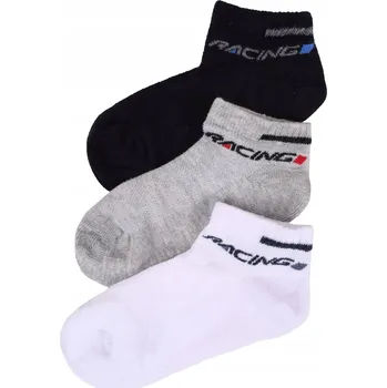 Dámské ponožky Ponožky kotníkové ponožky z bavlněného žebrovaného materiálu RACING 3PAK 27-30 YOCLUB
