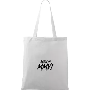 Born in - Římské číslo 2006 - Taška bavlněná - 42 x 38 cm ( Bílá )