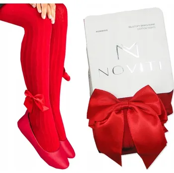 80-86 Bavlněné Punčocháče s žebrováním a MAŠLÍ, Noviti N18 červené