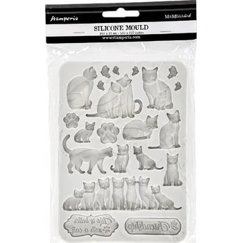 Nádoba na pečení Forma SILIKONOVÁ FORMIČKA Stamperia - Orchids & Cats koťátka