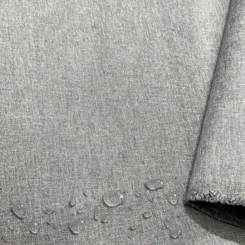 Vodoodpudivá látka Imitace lnu, 220 g/m², šíře 160 cm, světle šedá