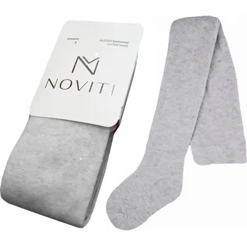 Dívčí oblečení 80-86 Punčocháče hladké ŠEDÝ MELÍR bavlněné punčocháče Noviti nrb