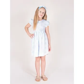 Dívčí šaty Dívčí květinové šaty Nicol s krátkým rukávem, vel. 140
