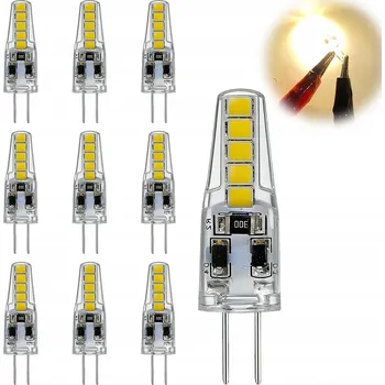 Žárovka 10 Ks LED žárovka G4 12V DC 6W 2835 SMD 600lm teplá bílá
