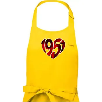 Kuchyňská zástěra 1951 v srdci - Dámská zástěra na vaření - Univerzální velikost ( Žlutá )
