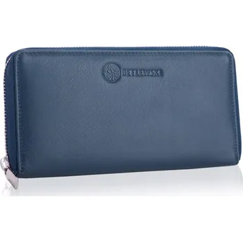 Peněženka Betlewski dámská peněženka z pravé kůže – modrá