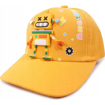 Kšiltovka Kšiltovka dětská bejzbolka unisex robot žlutá 50-54 YOCLUB