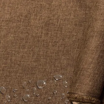 Vodoodpudivá látka Imitace lnu, 220 g/m², šíře 160 cm, světle hnědá