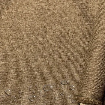 Vodoodpudivá látka Imitace lnu, 220 g/m², šíře 160 cm, camel