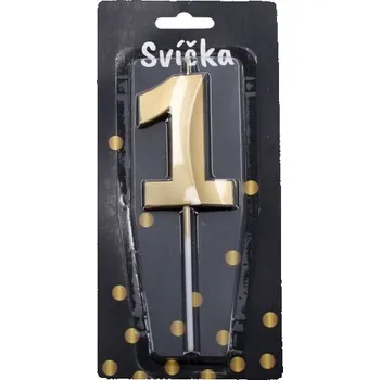Dortová svíčka Wiky Svíčka dortová - Párty zlatá č. 1