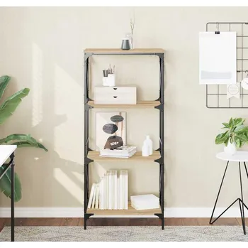 Obývací pokoj vidaXL Knihovna se 4 policemi 59 x 35 x 132 cm kompozit [837618] Barva: dub sonoma