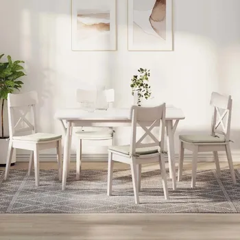 Polštáře na sedadla 4 pcs Krémová 40 x 40 x 3 cm samet