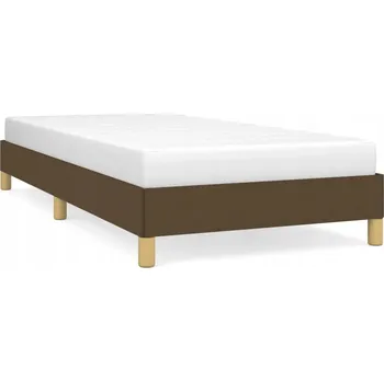 Postel Rám postele sametový, tmavě hnědý, 203 x 93 x 25 cm