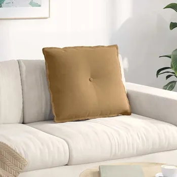 Polštář Polštář na záda Hnědá 60 x 50 cm Žebrovaná látka