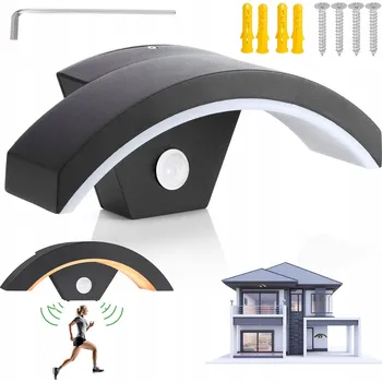 Nástěnné svítidlo MODERNÍ NÁSTĚNNÉ SVÍTIDLO LED LOFT ČERNÉ 18W 3000K 220V NA TERASU