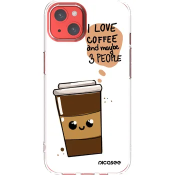 Pouzdro na mobilní telefon Picasee silikonový průhledný obal pro Apple iPhone 13 - Cute coffee