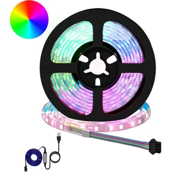 LED osvětlení vidaXL LED pás 4 pcs Černá a průhledná 170 x 0,8 x 0,3 cm Měď a plast