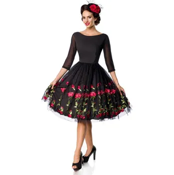 Dámské šaty TopMode Vintage společenské dámské šaty s růžemi 561951