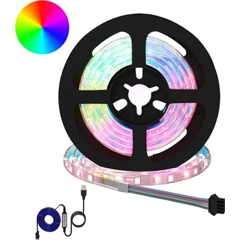 LED páska vidaXL LED pás 4 pcs Černá a průhledná 90 x 0,8 x 0,3 cm Měď a plast