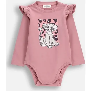 Kojenecký body Kojenecké body s dlouhým rukávem růžové Lví král SIMBA 068 Coccodrillo ZC5