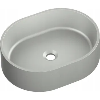 Umyvadlo na desku oválné Moderno Ovalo 48,5 cm šedé