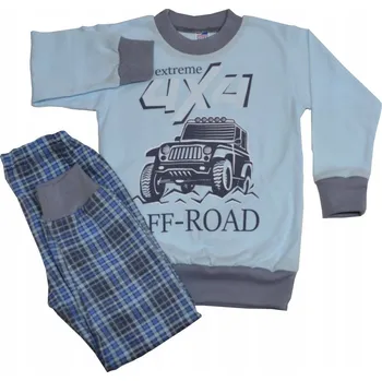 Dámské pyžamo PYŽAMO BAVLNA MODRÉ SVĚTLÉ / KOSTKA 128 SUTEX