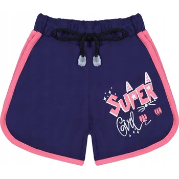Dívčí kraťasy SZORTY NA WF DLA DZIEWCZYNKI kraťasy do gymnastické školy MODRÉ 104