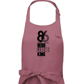 Kuchyňská zástěra Hero, Legend, King 1986 - Pánská zástěra na vaření - Univerzální velikost ( Starorůžová )