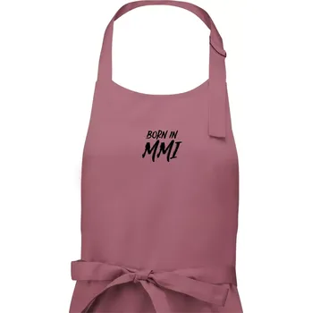 Kuchyňská zástěra Born in - Římské číslo 2001 - Dámská zástěra na vaření - Univerzální velikost ( Starorůžová )