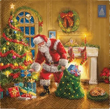 Ubrousky PAW L 33x33cm Santa is Here