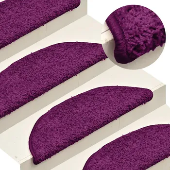 Nášlap na schod vidaXL Kobercové nášlapy na schody 15 ks 56 x 17 x 3 cm [133895] Barva: Růžová
