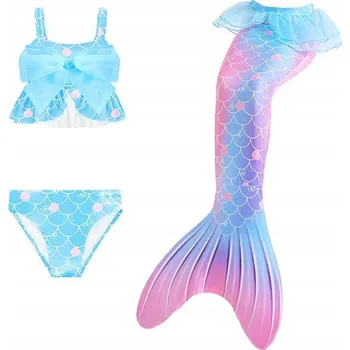 Karnevalový kostým Dívčí plavky Mořská panna Kostým s ocasem Dvoudílné 140 Cm
