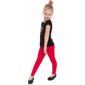 Dívčí legíny Dětské legíny dlouhé bavlněné elastické kalhoty červené velikost 116