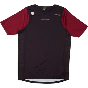Cyklistické oblečení TLD DRES S KRÁTKÝM RUKÁVEM SKYLINE TROY LEE DESIGNS X SRAM RADIOSCAPE BLK / BERRY (31995500) 2XL
