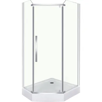 Kerra Glasgow 100x80 pětiúhelníkový sprchový kout komplet s vaničkou Orientace: Pravá, 6264_PRA