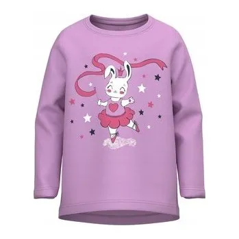 Name it dětské tričko s dlouhým rukávem bavlna fialové, velikost 86