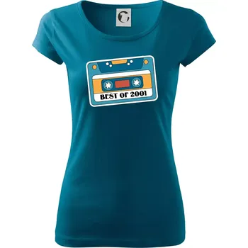 Narozeniny kazeta Best of 2001 - Dámské triko Pure - 2XL ( Petrolejová )