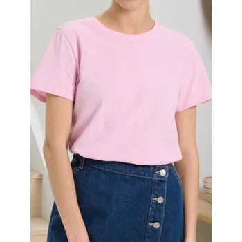 Sinsay - Bavlněné tričko Basic - pastelová růžová - 504EU-03X - 504EU-03X-XL-2