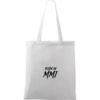 Born in - Římské číslo 2001 - Taška bavlněná - 42 x 38 cm ( Bílá )