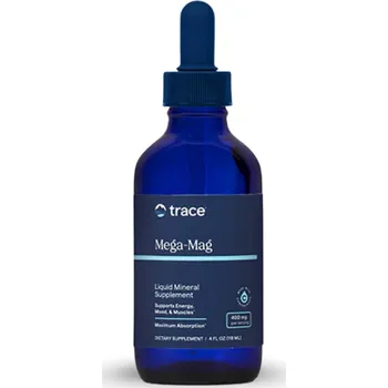 Nápoj pro sportovce Trace Minerals Mega Mag 400 mg – Tekutý horčík + elektrolyty, 118 ml>