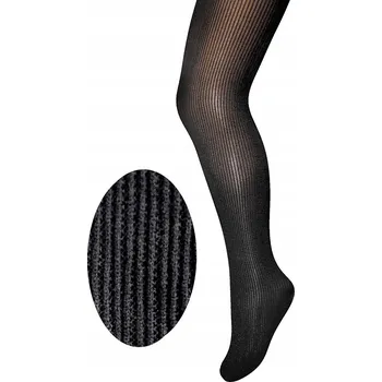 Dívčí punčocháče z mikrovlákna 3D vzor grafitové Milusie, vel. 116/122