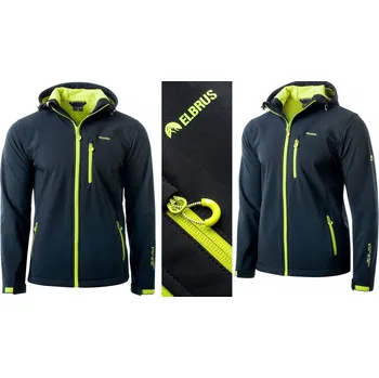Pánská softshellová bunda Pánský Softshell ELBRUS IVER Bunda s kapucí Voděodolná Membrána M
