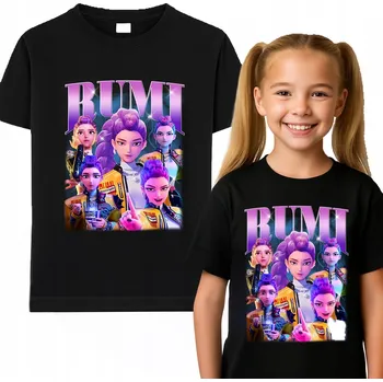 Chlapecké tričko DĚTSKÉ TRIČKO RUMI HUNTRIX KPOP DEMON HUNTERS L 152cm + TETOVÁNÍ