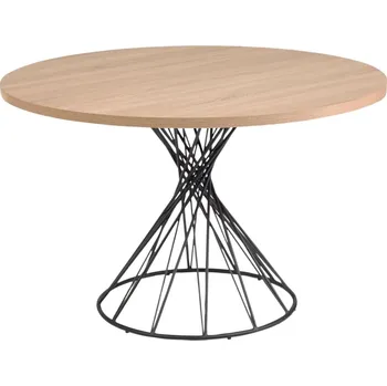 Kulatý jídelní stůl Kave Home Niut 120 cm v dubovém dekoru