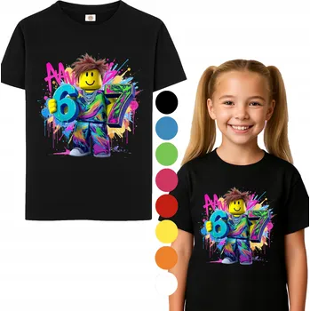 Chlapecké tričko Dětské tričko Roblox Six Seven 67 T-Shirt XL 164cm A3 + TETOVÁNÍ